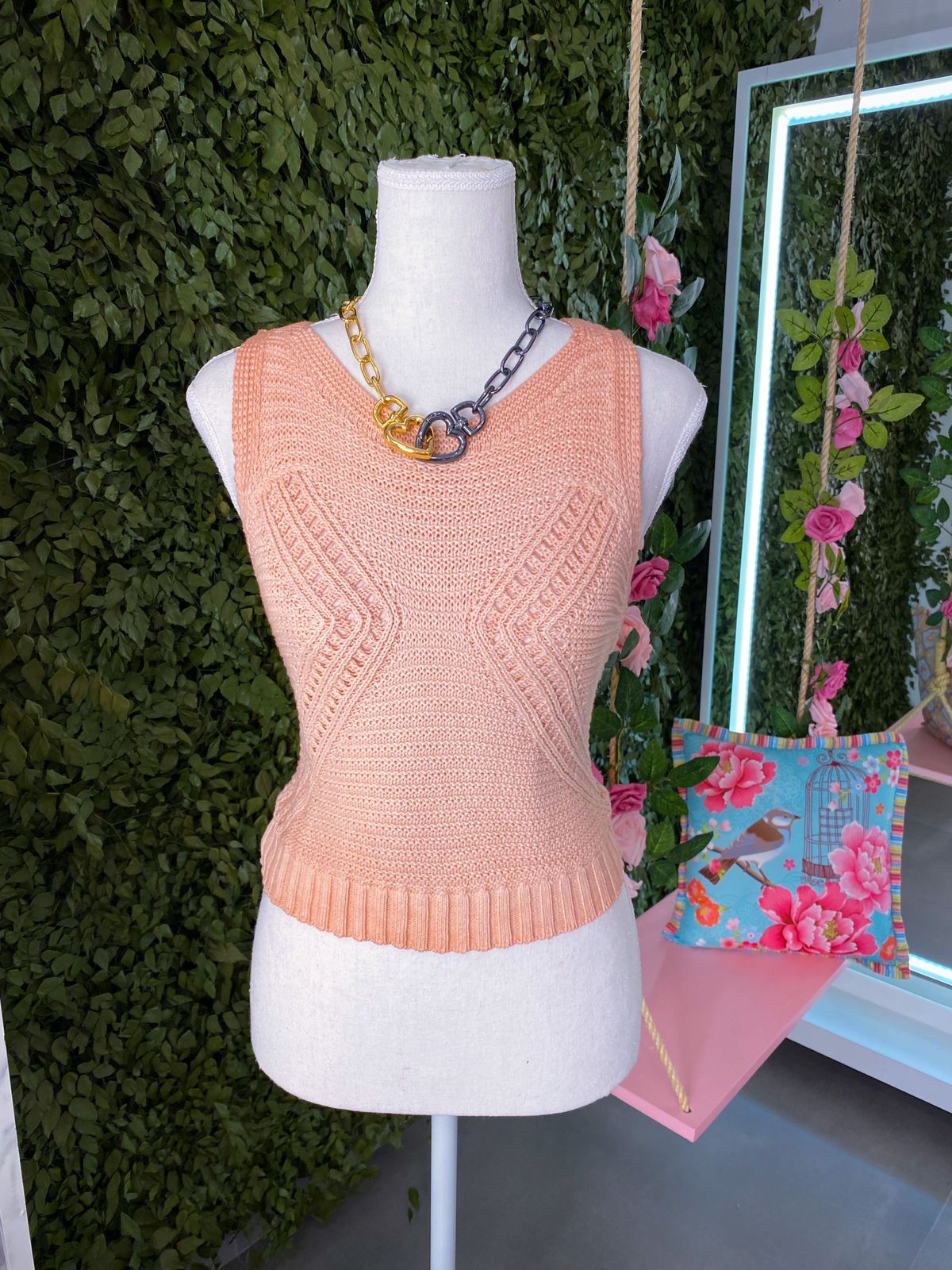 Blusa em tricot Blush Banabana