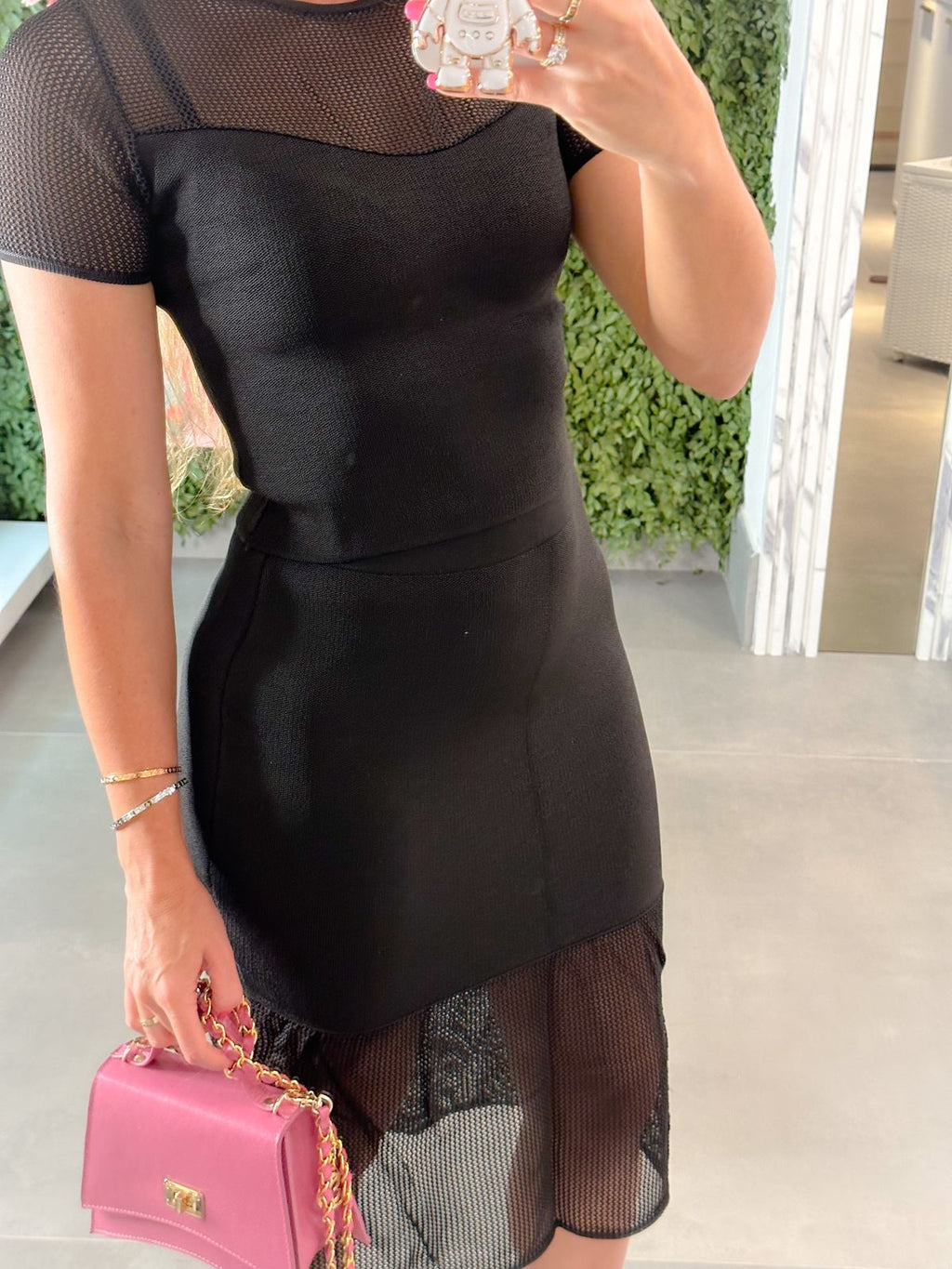 Conjunto em tricot modal