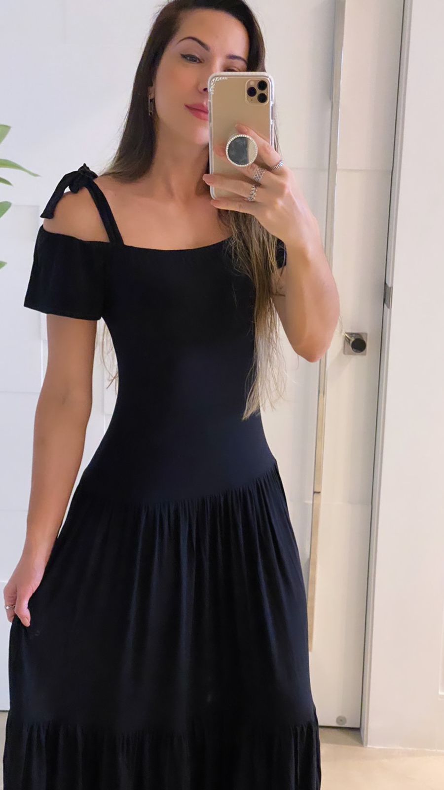 Vestido em malha com marias