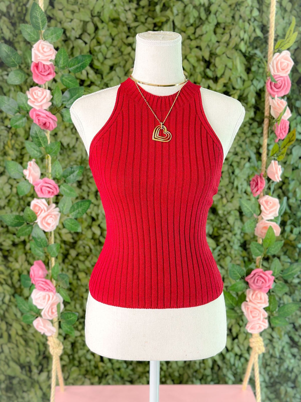 Blusa Tricot golinha alta Cereja