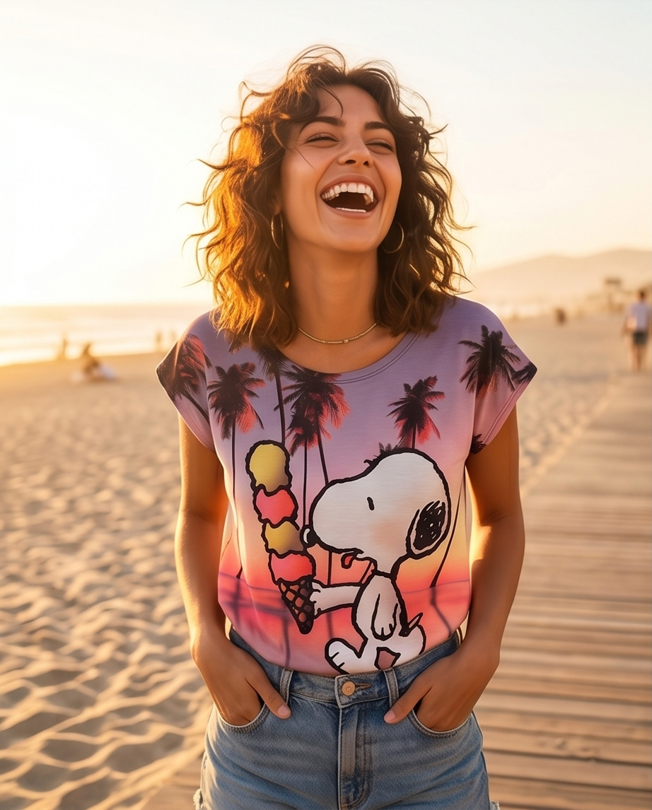 T-Shirt Snoopy Sorvete