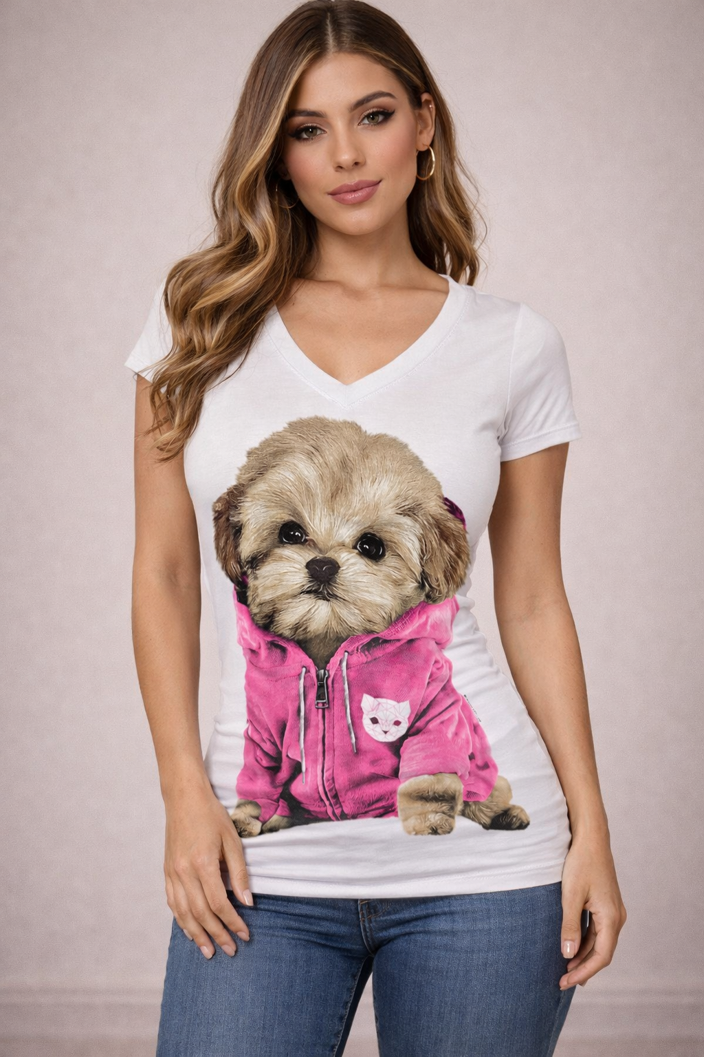 T-Shirt Dog com Jaqueta