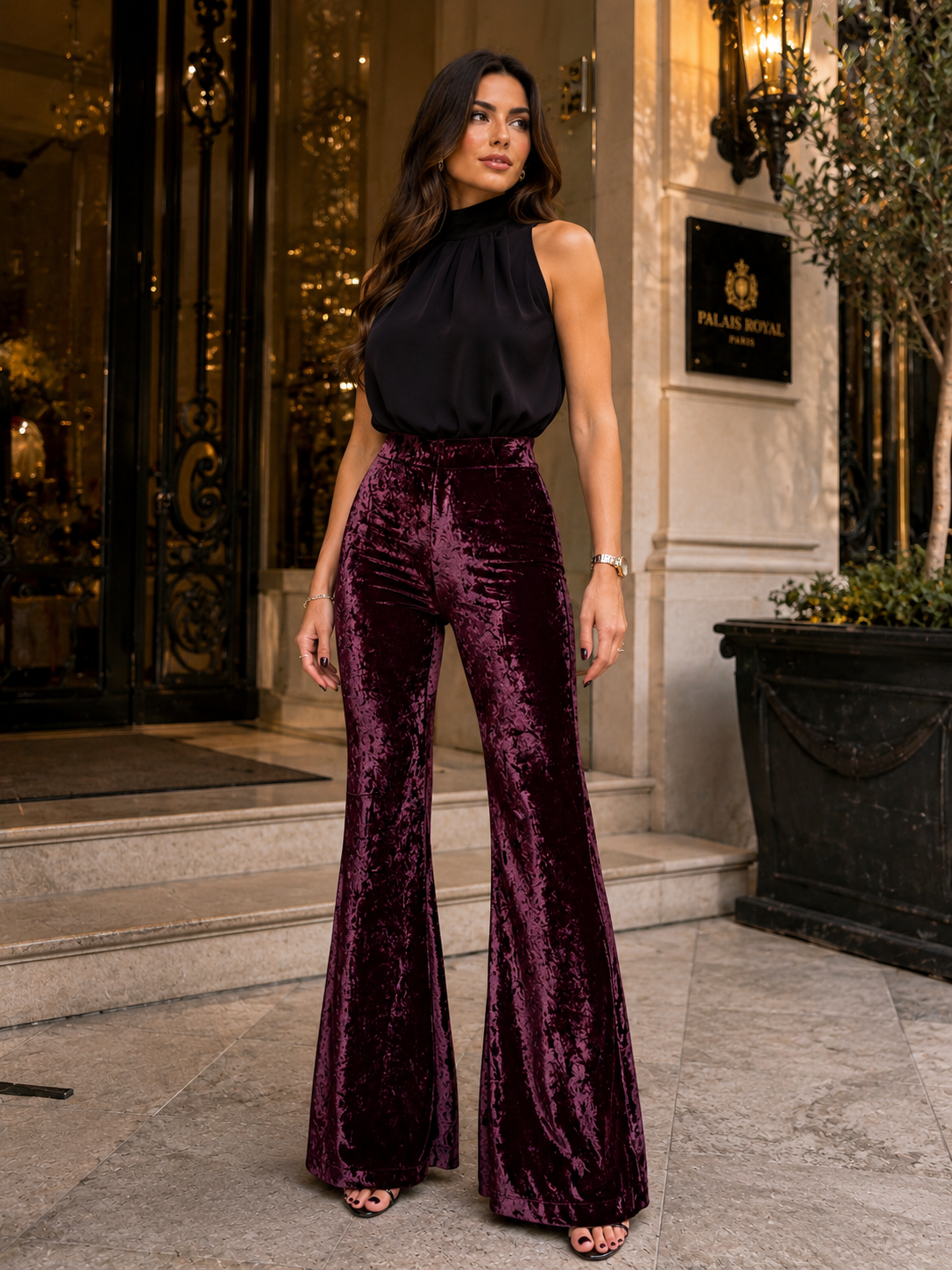 Calça Veludo Bordo