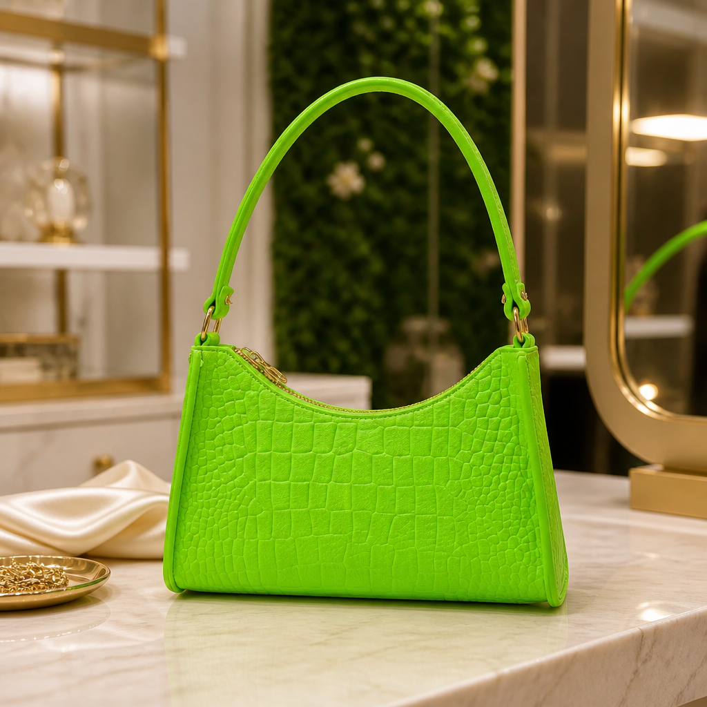 Bolsa Verde Neon Crocodilo