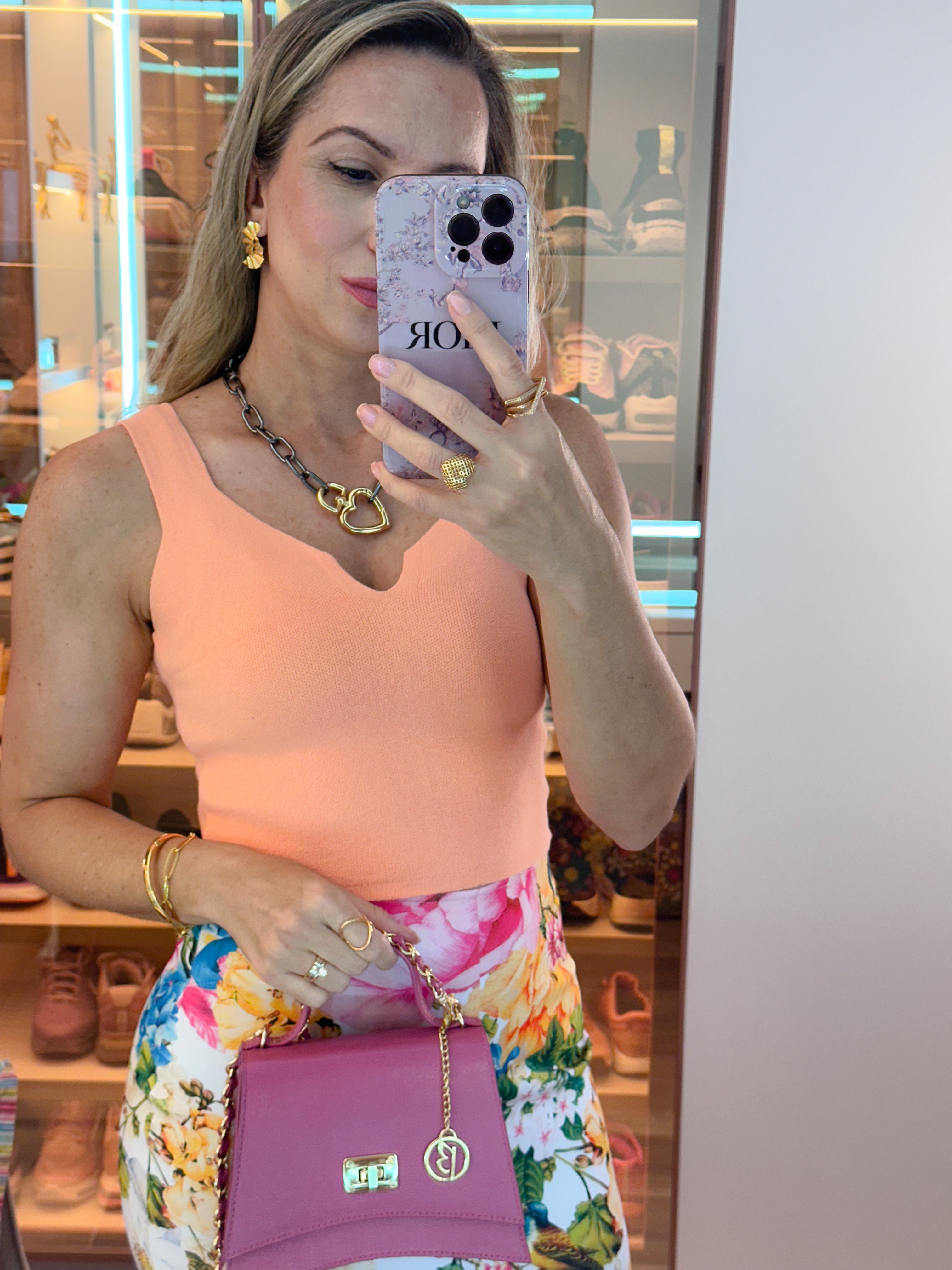 Blusa em Tricot modal pêssego