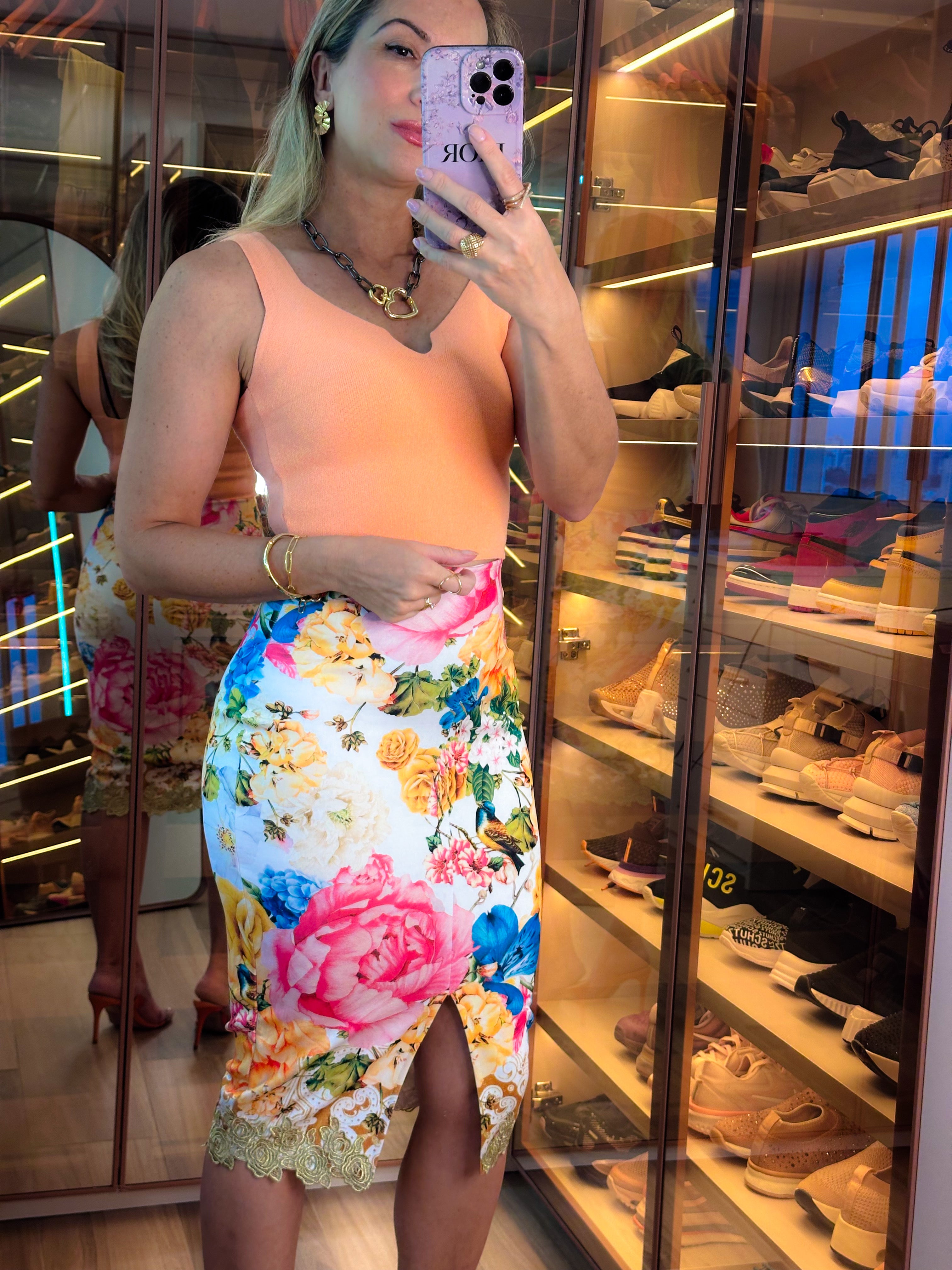 Blusa em Tricot modal pêssego