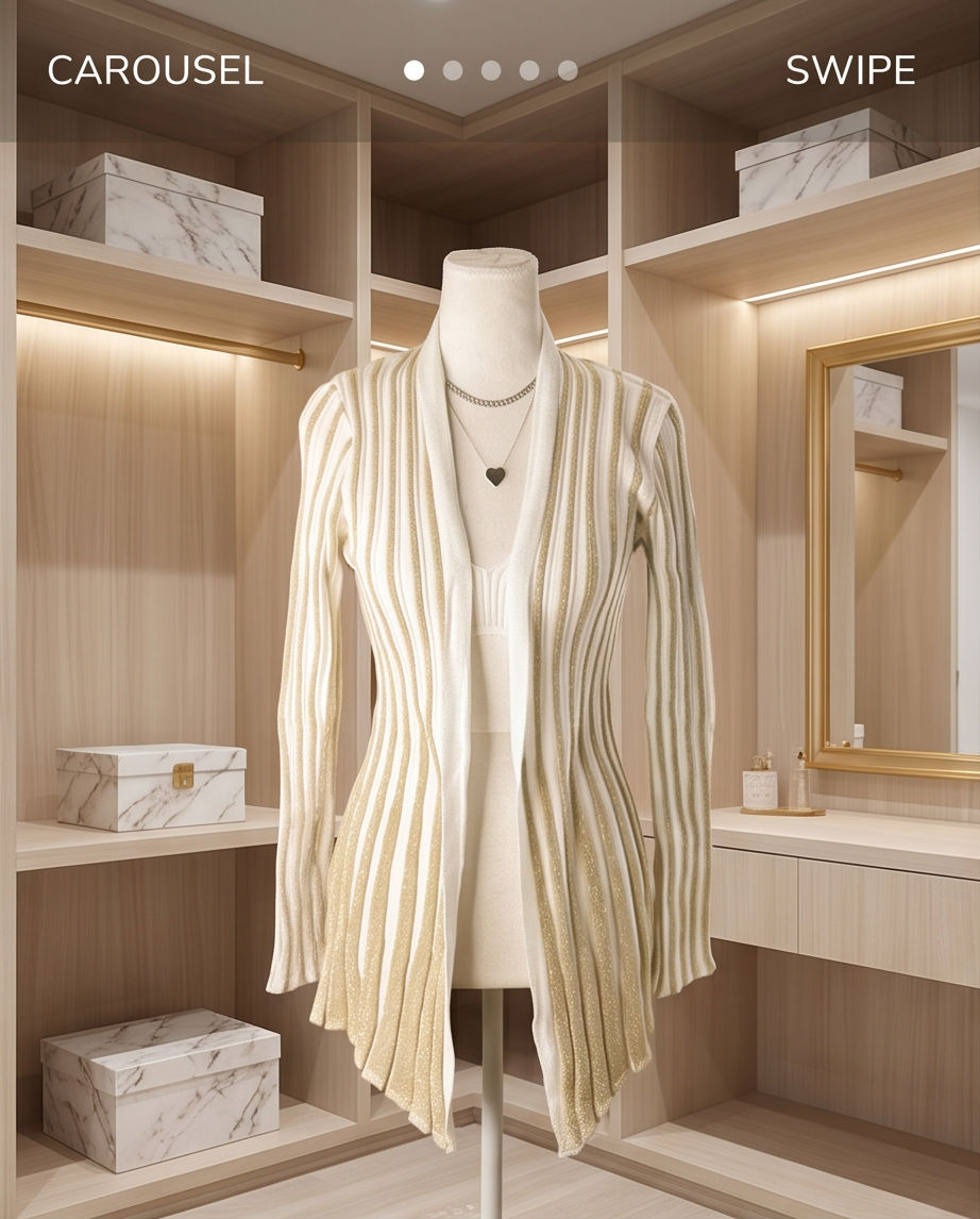 Cardigan Tricot com Lurex