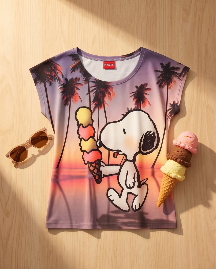 T-Shirt Snoopy Sorvete