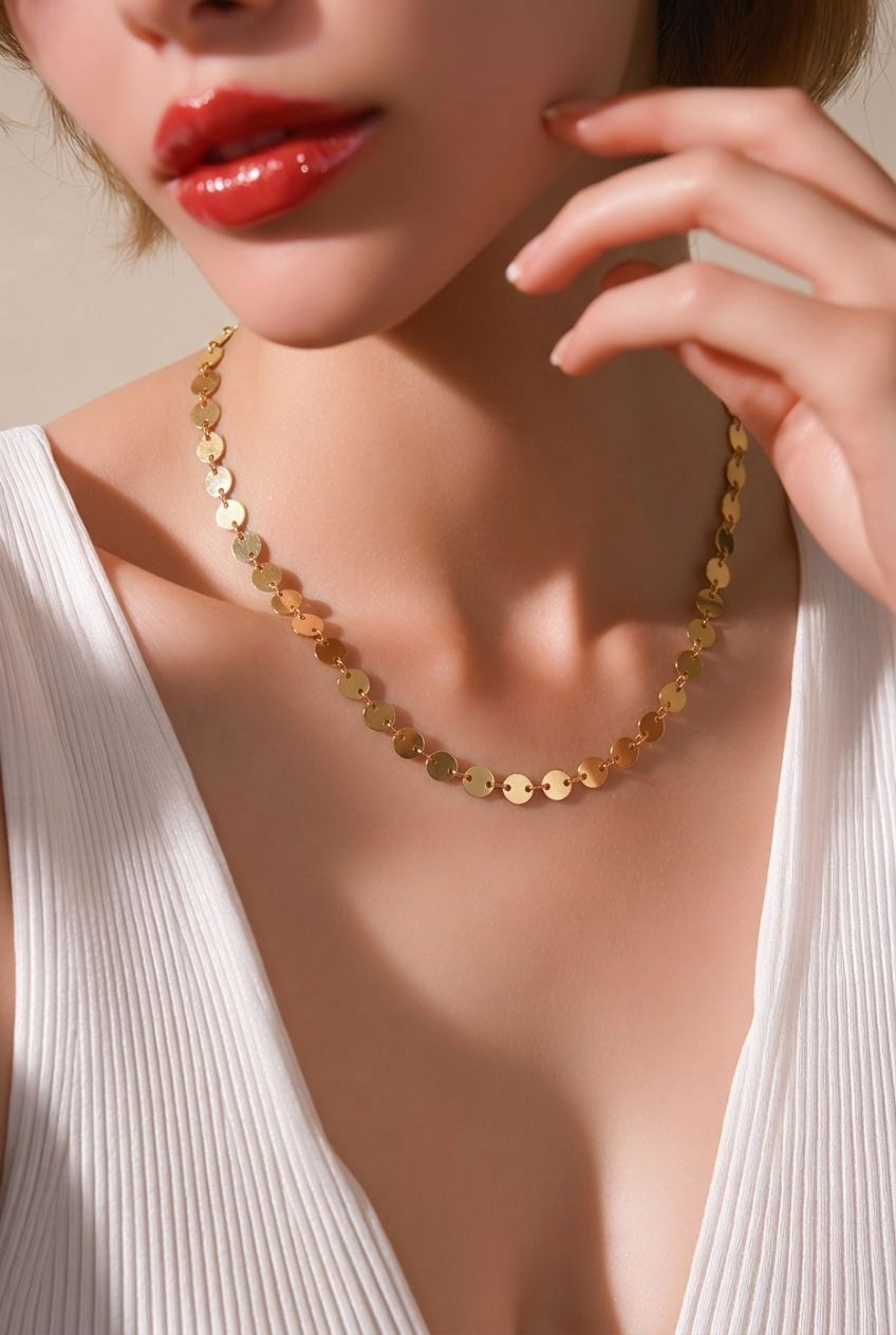 Choker banhada em ouro 18k