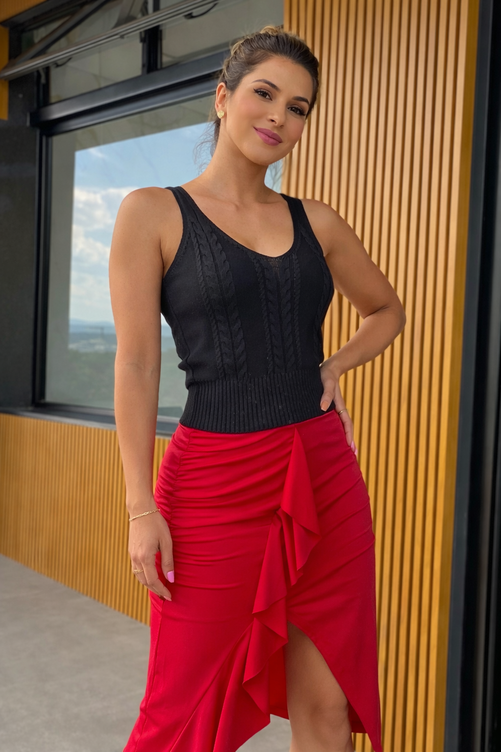 Saia Júlia Vermelha