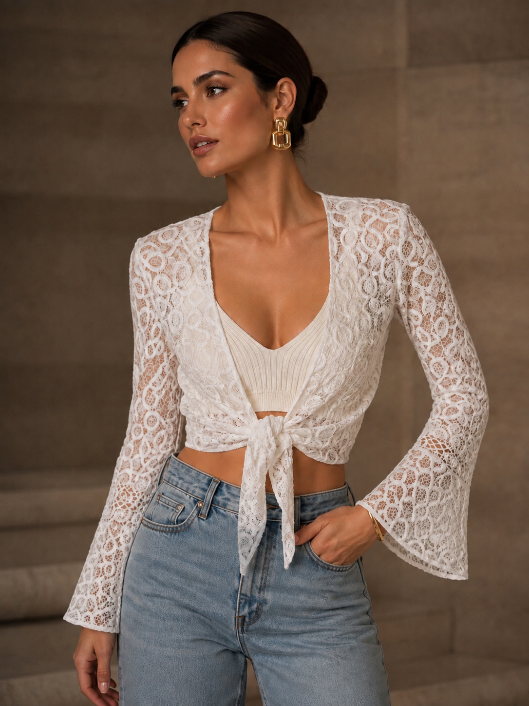 Bolero todo em renda