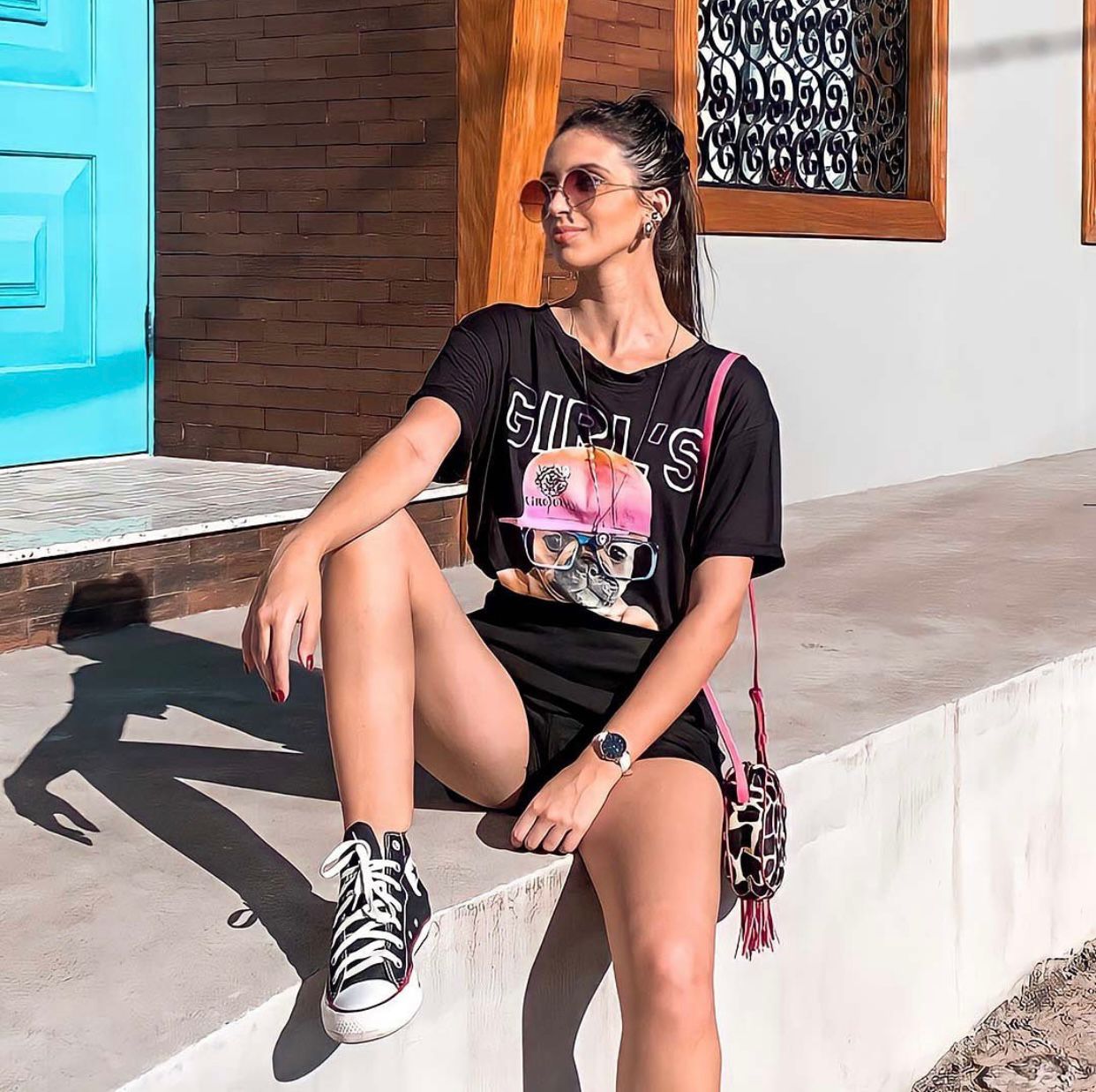 Short Saia Ami Roma Preto