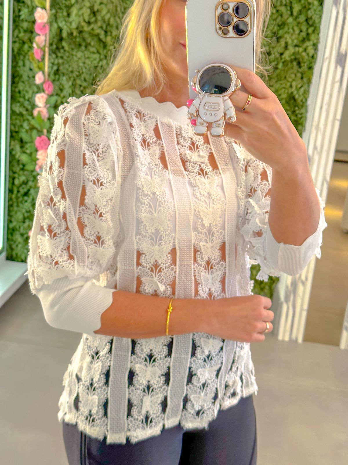 Blusa com borboletas