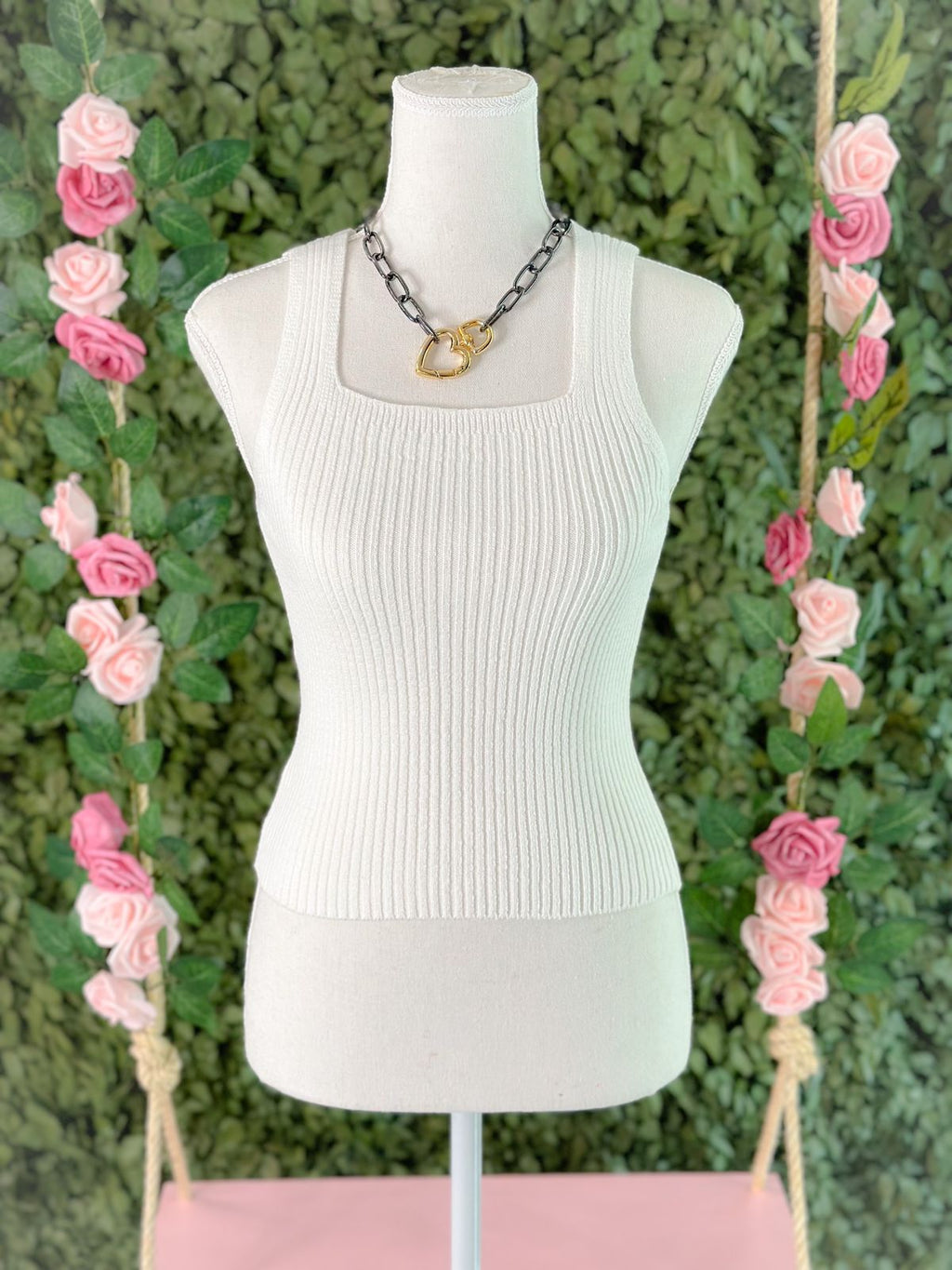 Blusa Tricot decote quadrado