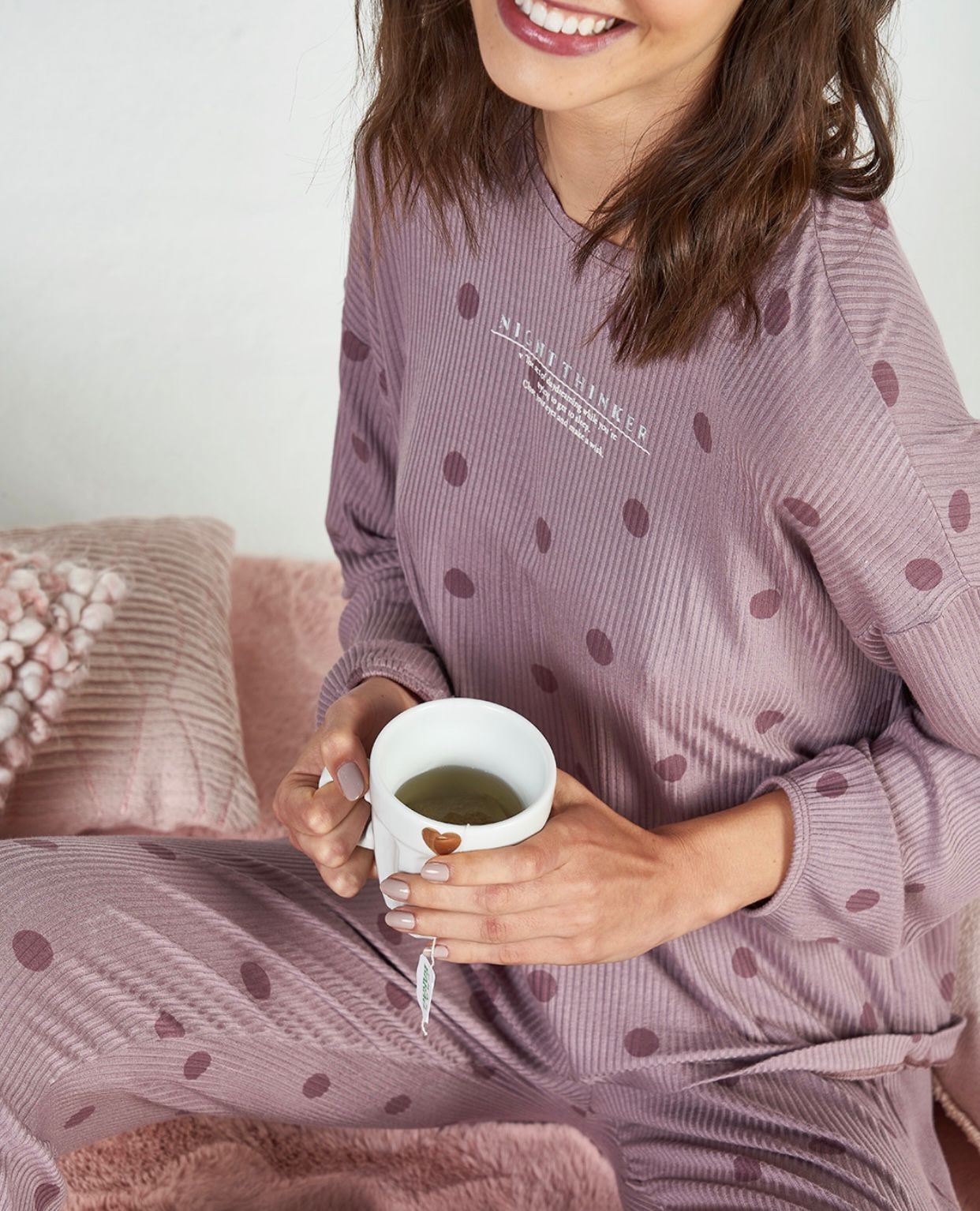 Pijama Manga Longa Ribana Viscolycra