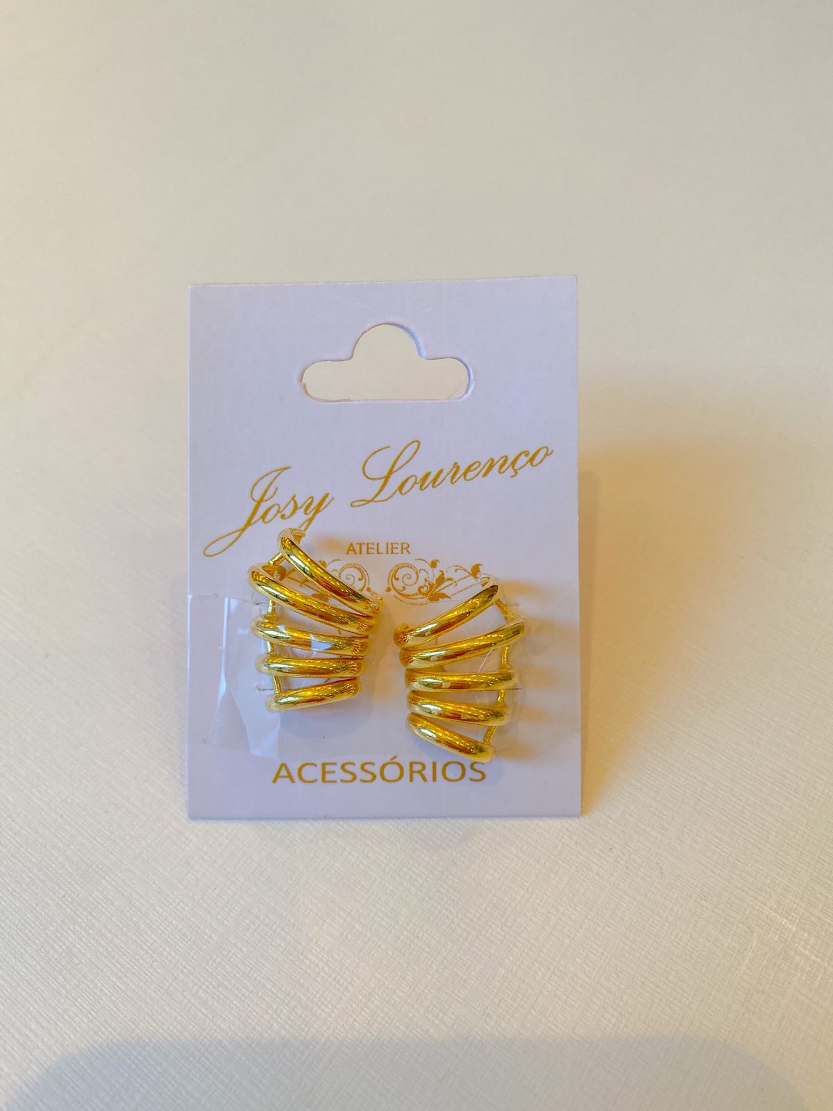 Brinco semi joia piercing fake fileiras liso