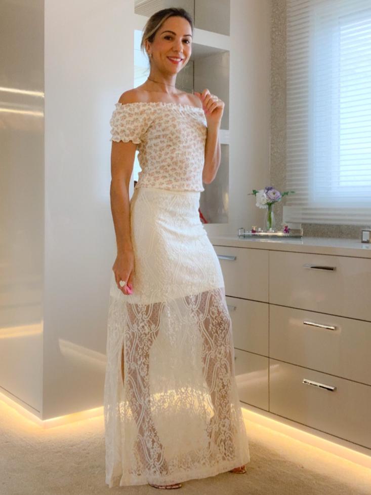 SAIA LONGA DE RENDA OFF WHITE