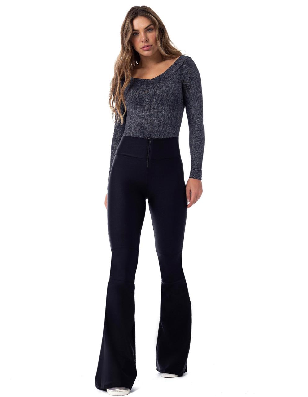 CALÇA FLARE BAILARINA HONEY PRETO