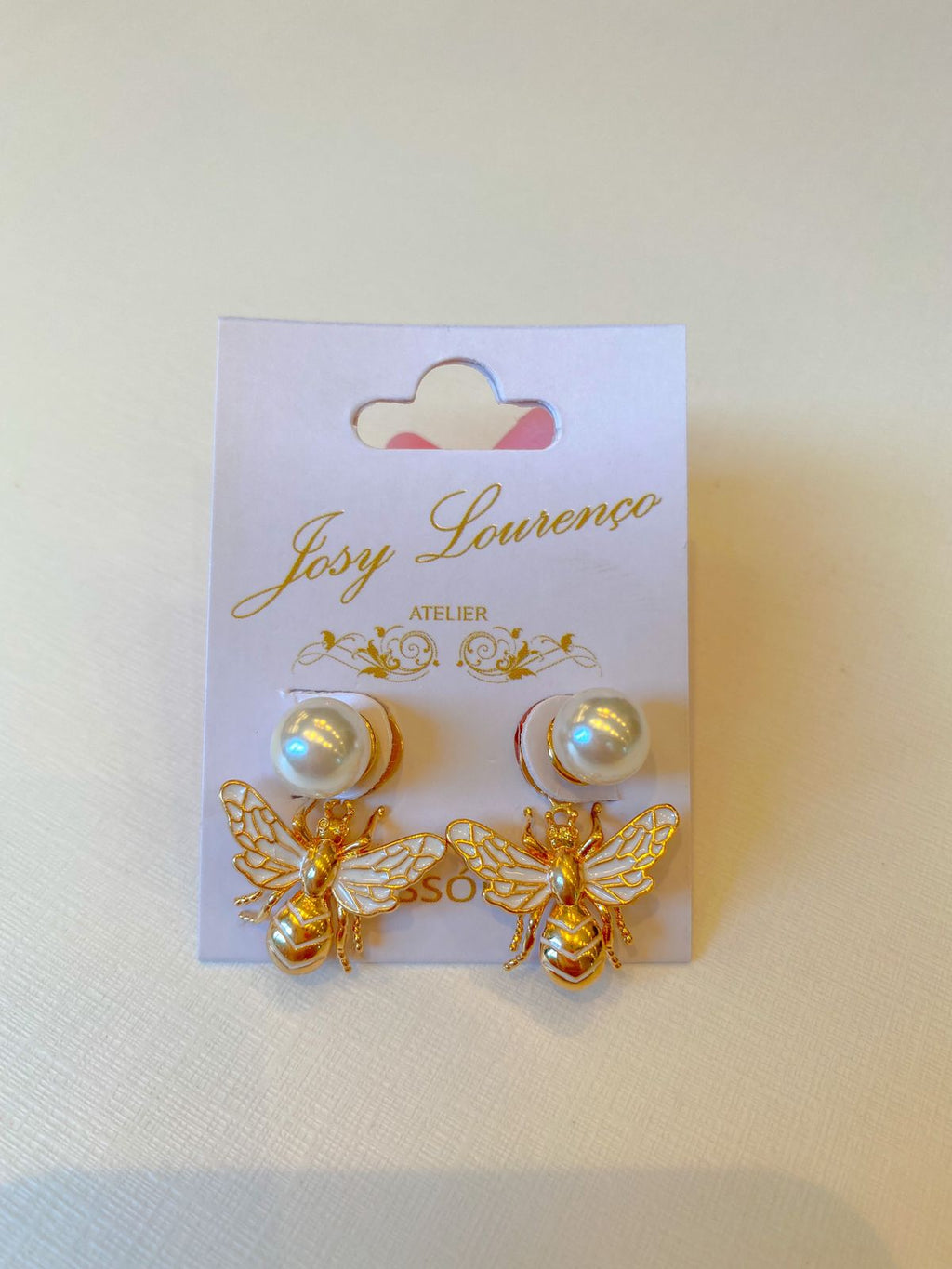 Brinco semi joia Ear Jacket abelha