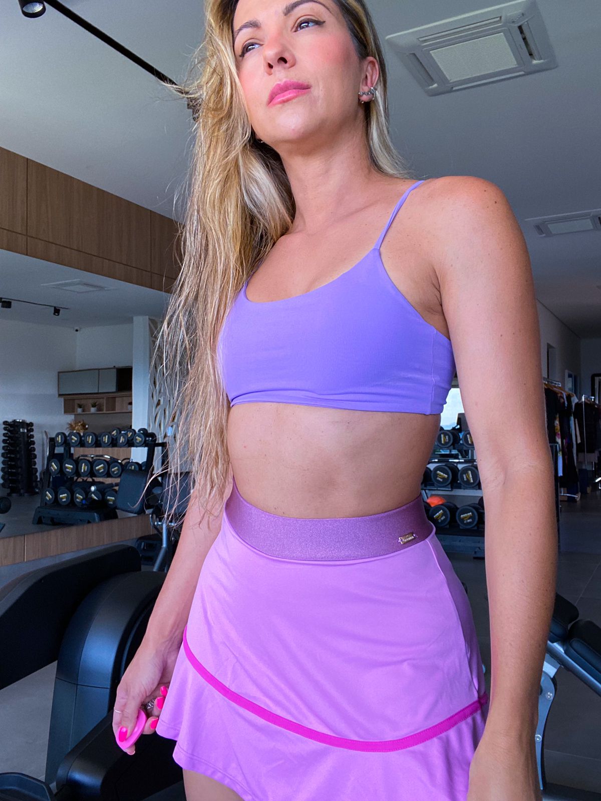 Top basico sportive lilas Cajubrasil