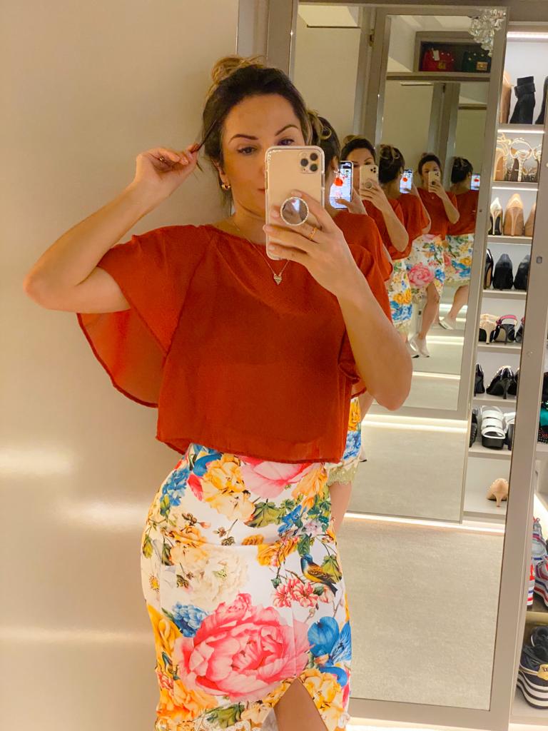 Blusa Manga Sino Florata