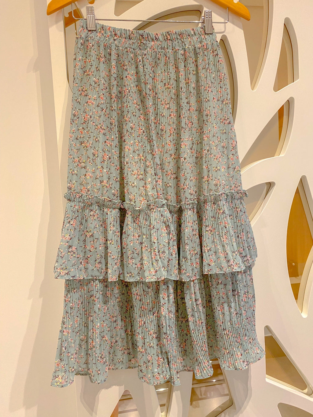 Saia em Crepe Plissada Bruna