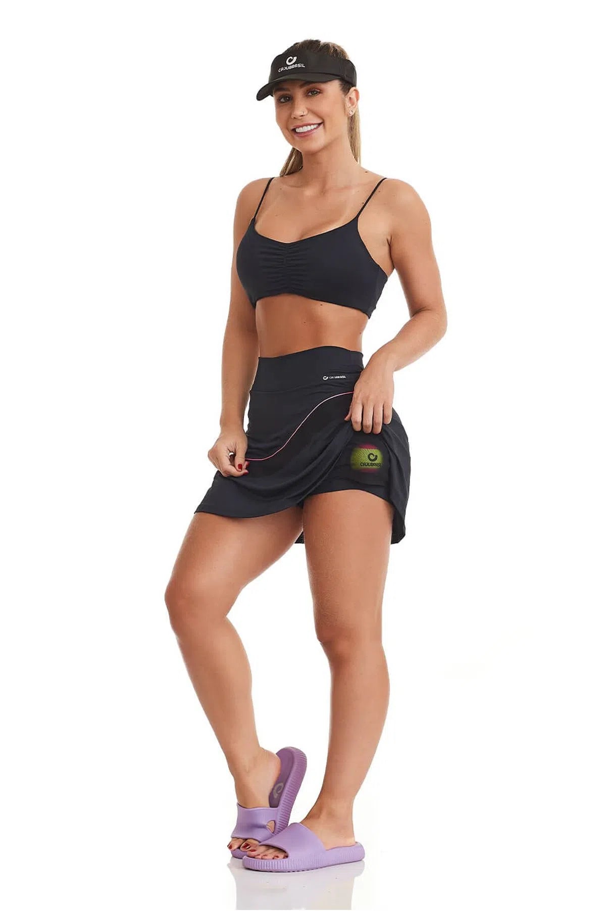 Short Saia Fitness Play Preto