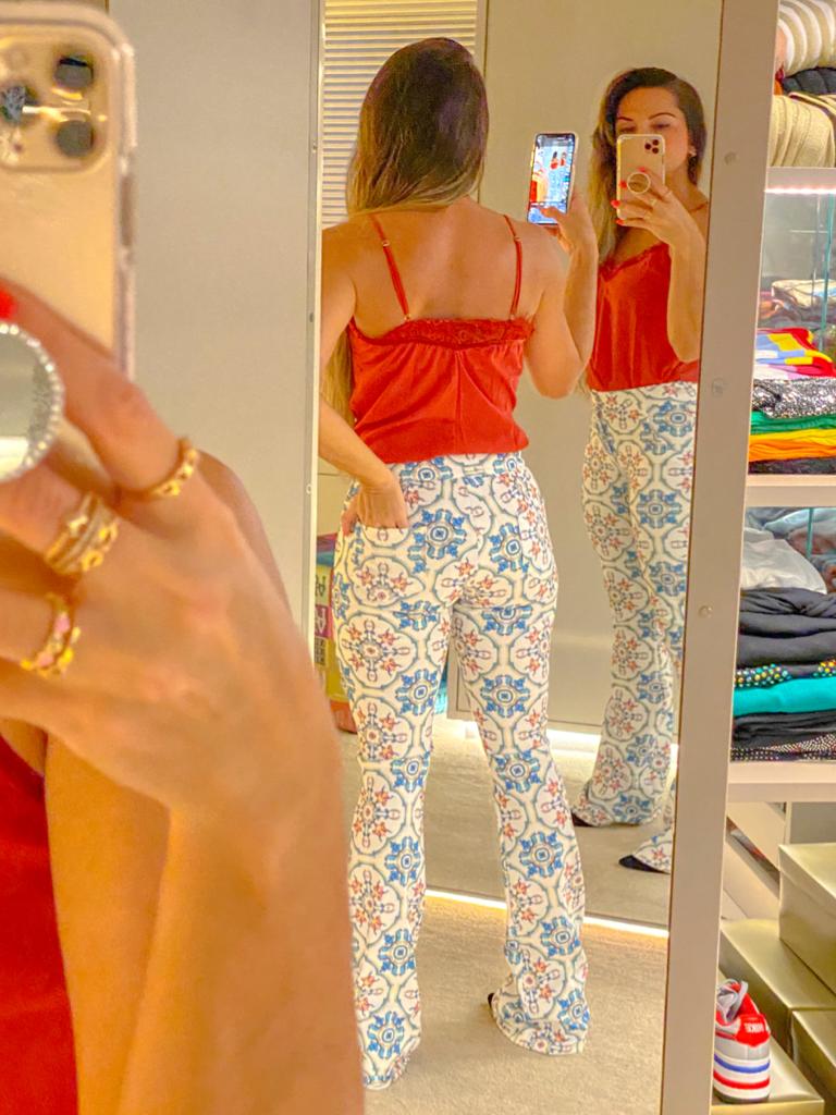 CALÇA ESTAMPADA LOVE TILE BANABANA