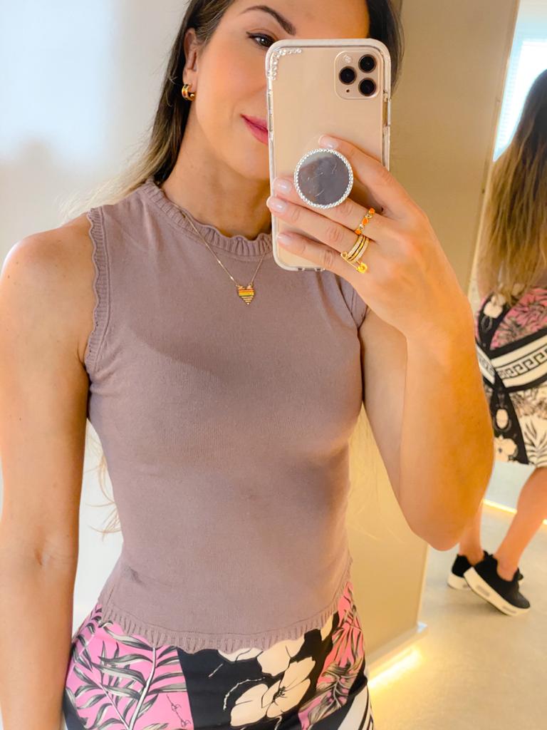 Blusa tricot nuvem Lilas