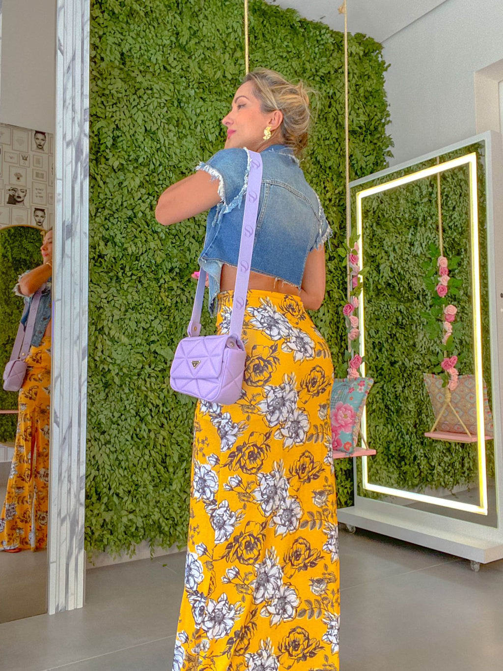 Saia Longa com Fenda Florida My Favorite Things