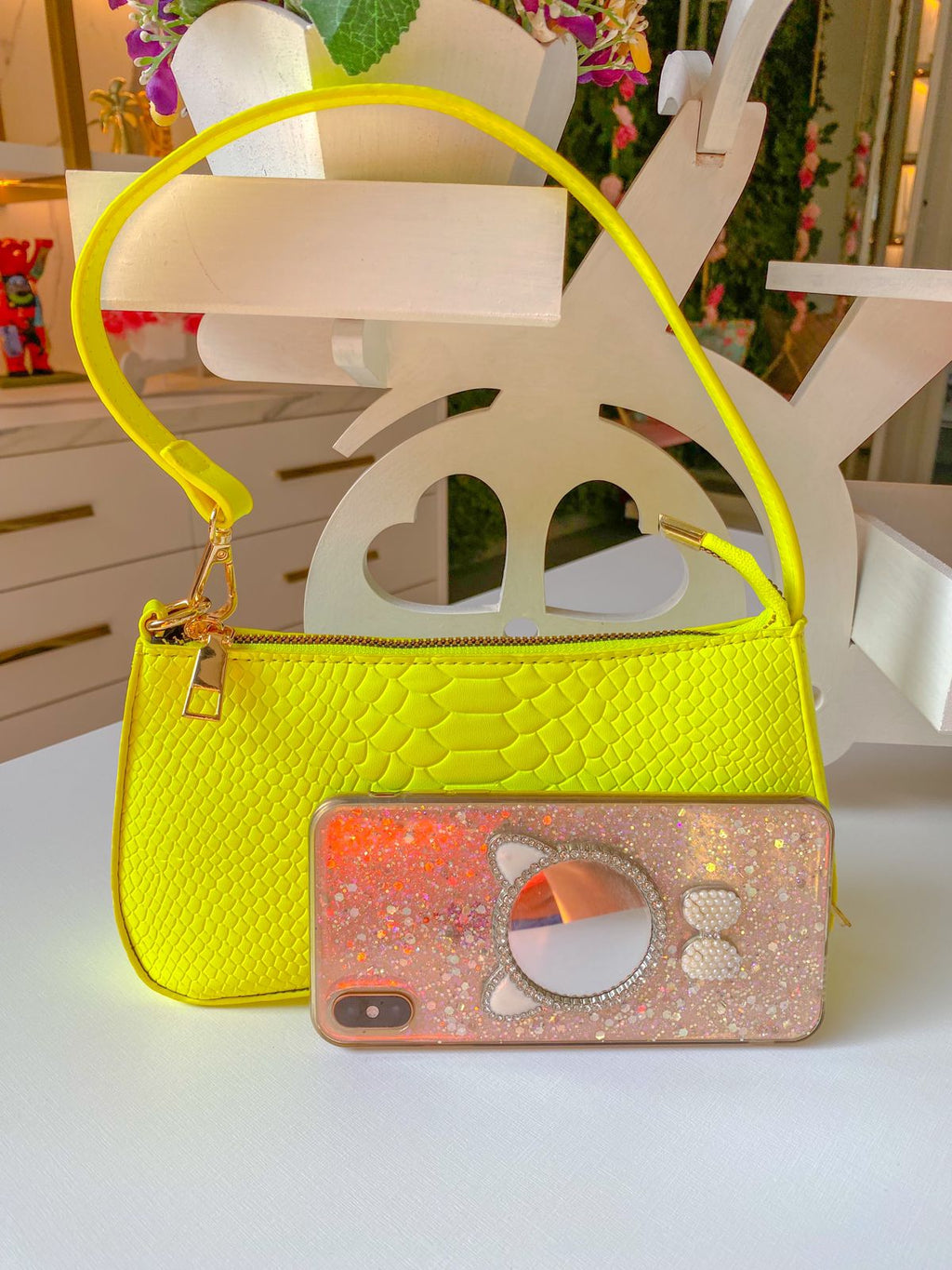 Bolsa Amarela Neon Cobra