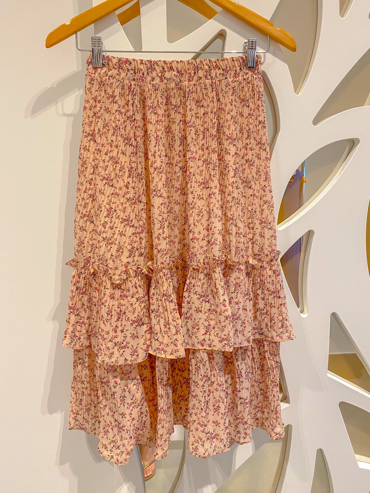 Saia em Crepe Plissada Thais