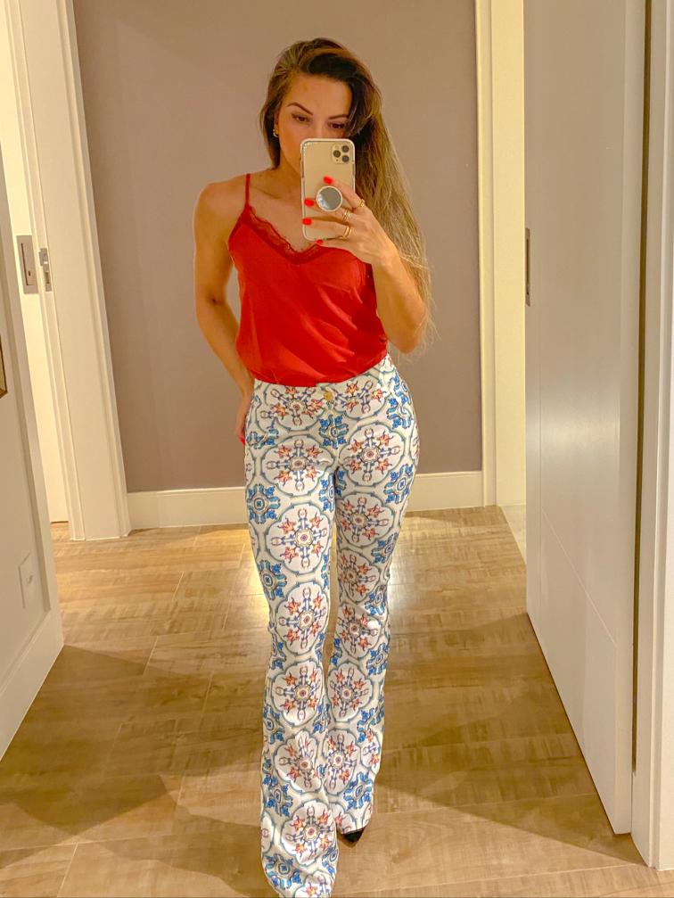 CALÇA ESTAMPADA LOVE TILE BANABANA