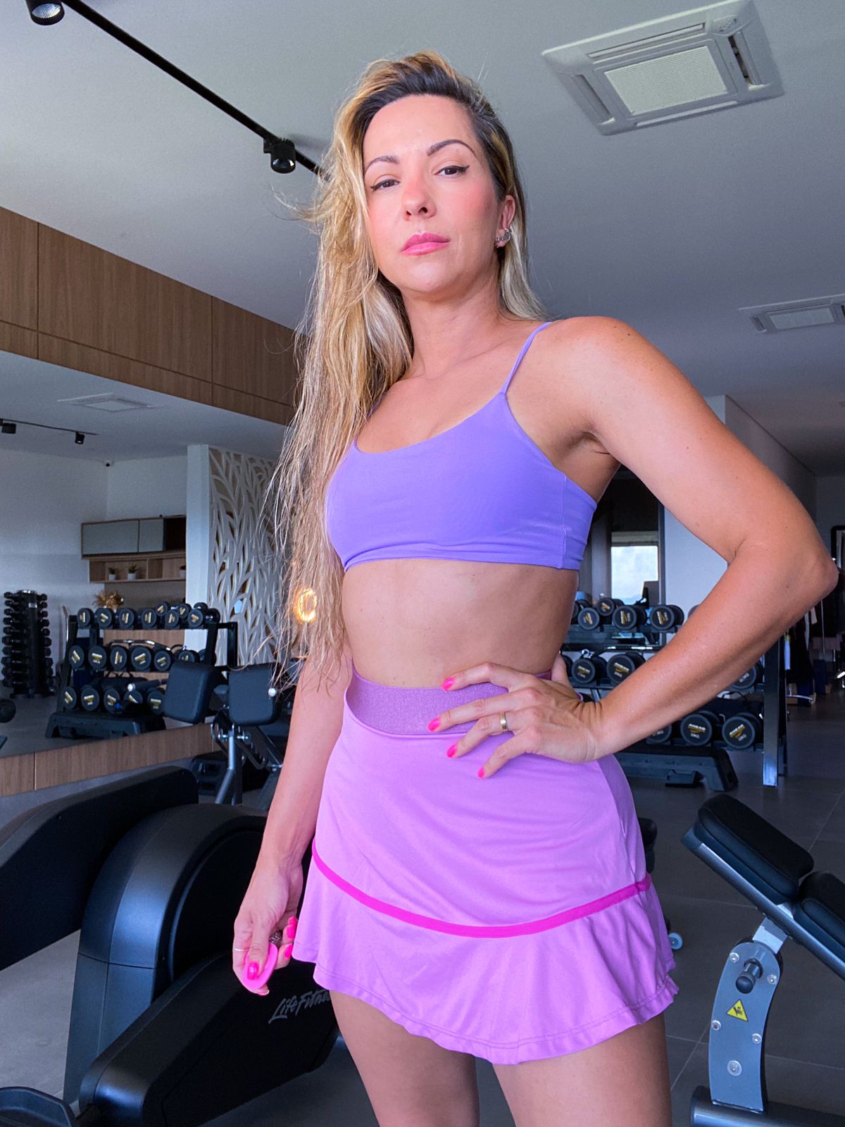 Top basico sportive lilas Cajubrasil