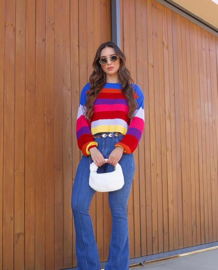 Blusa Tricot colorida