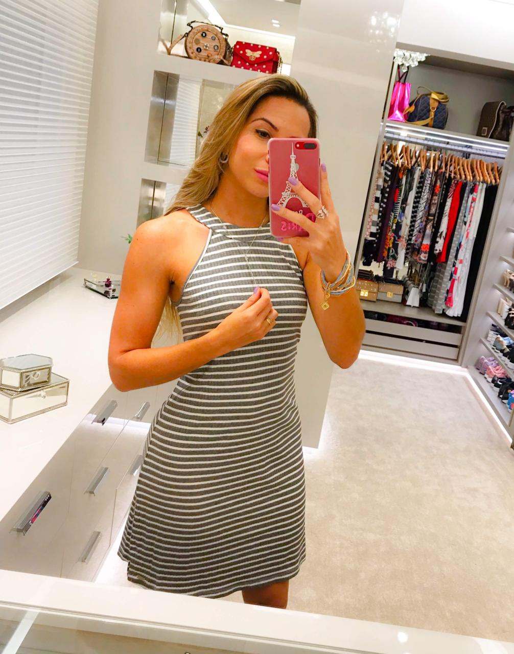 VESTIDO SOLTINHO LISTRADO NO MESCLA