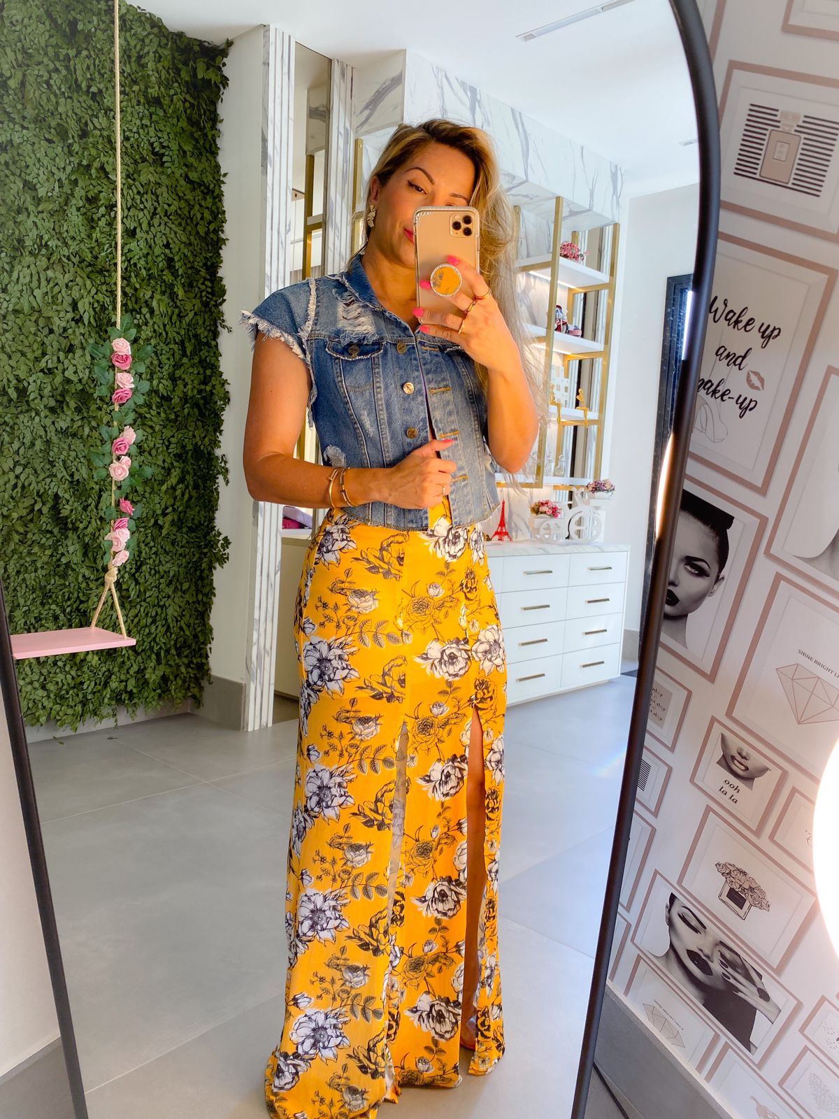 Saia Longa com Fenda Florida My Favorite Things