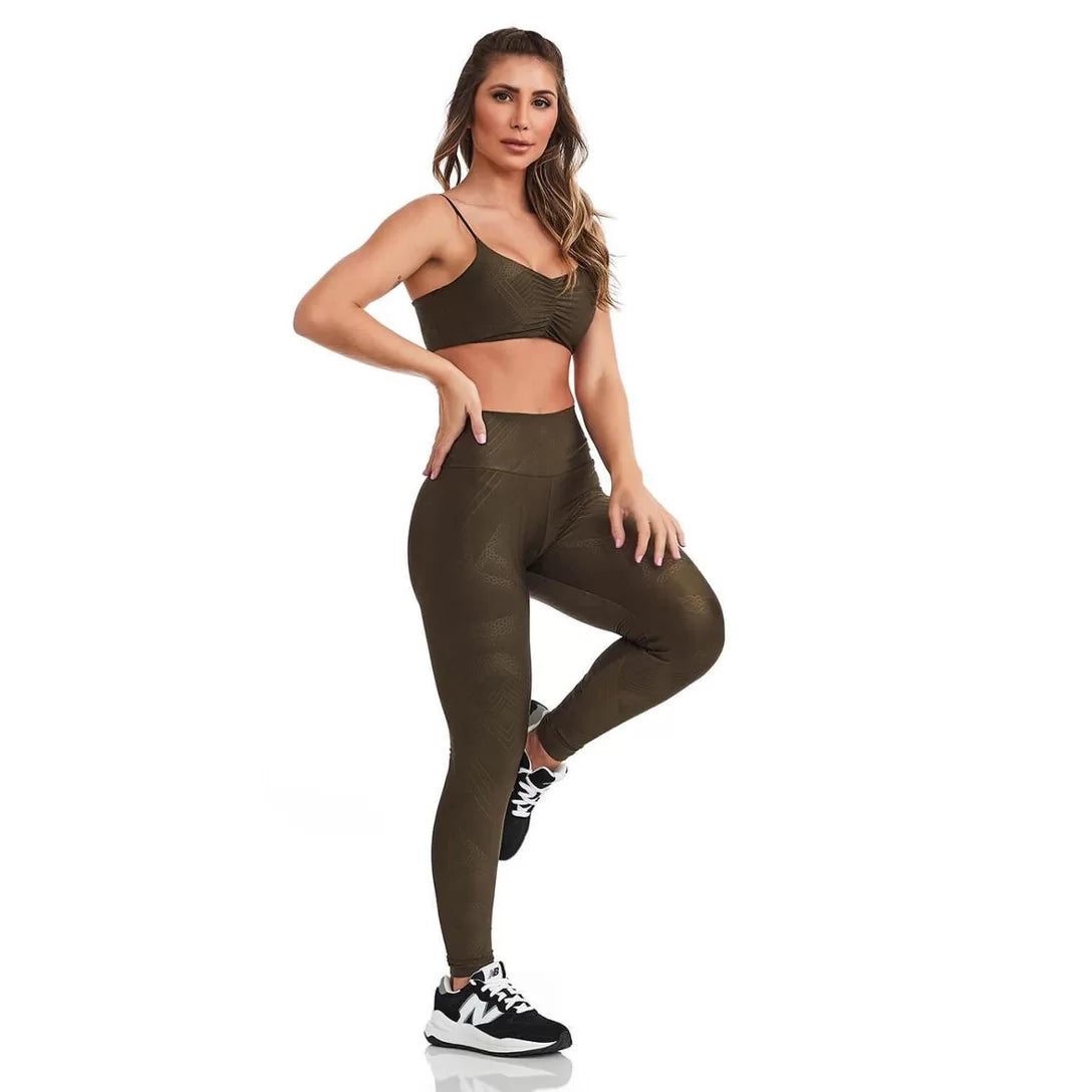 Conjunto Fitness Verde Cajubrasil