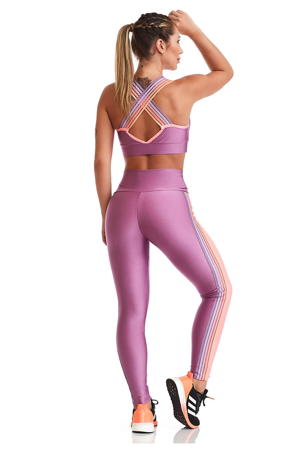 Conjunto Fitness Positivity Pink Cajubrasil