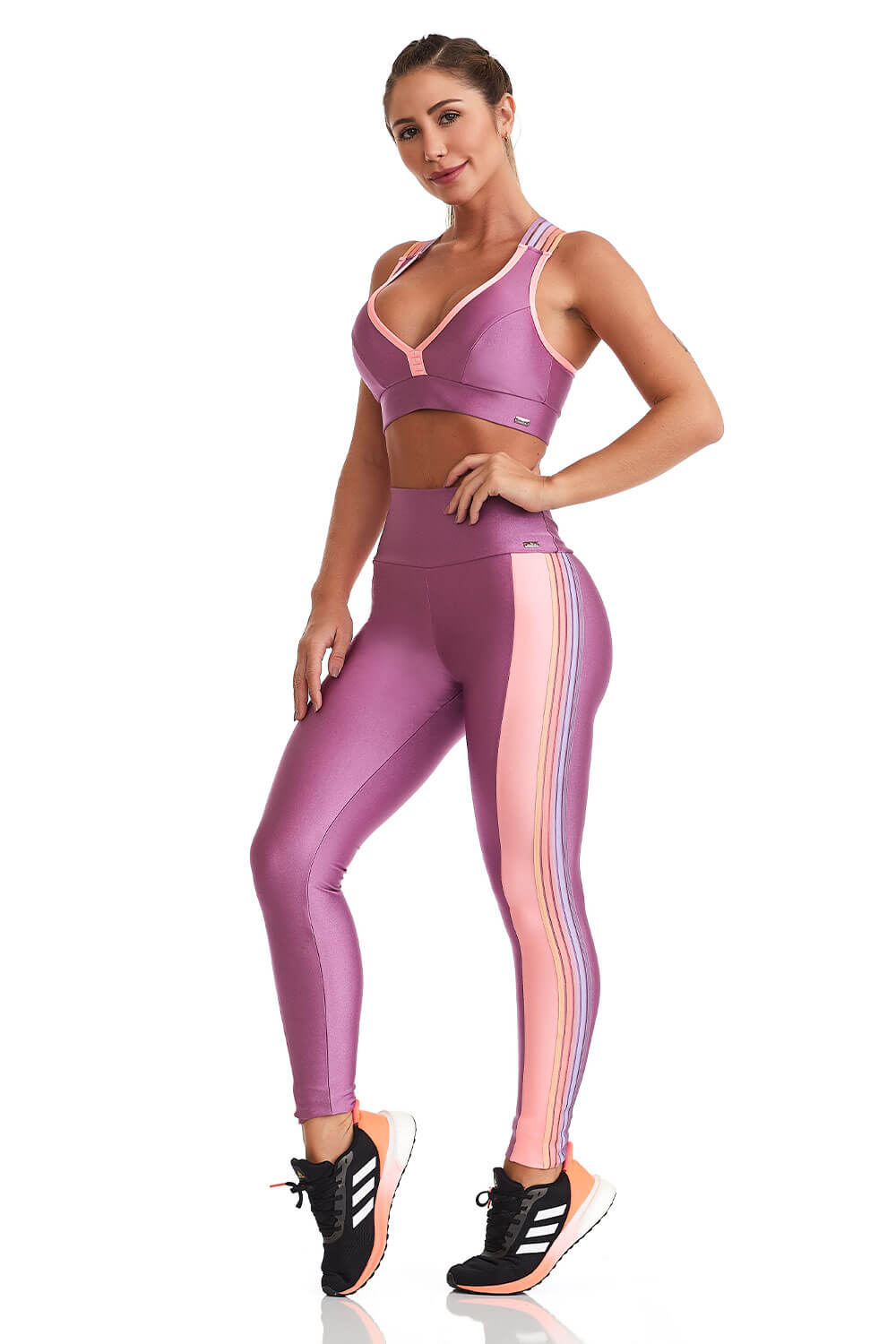 Conjunto Fitness Positivity Pink Cajubrasil