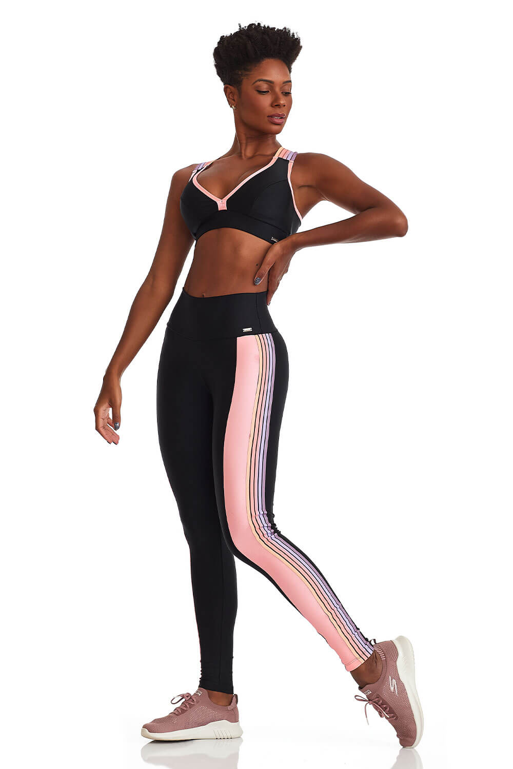 Conjunto Fitness Positivity Preta Cajubrasil