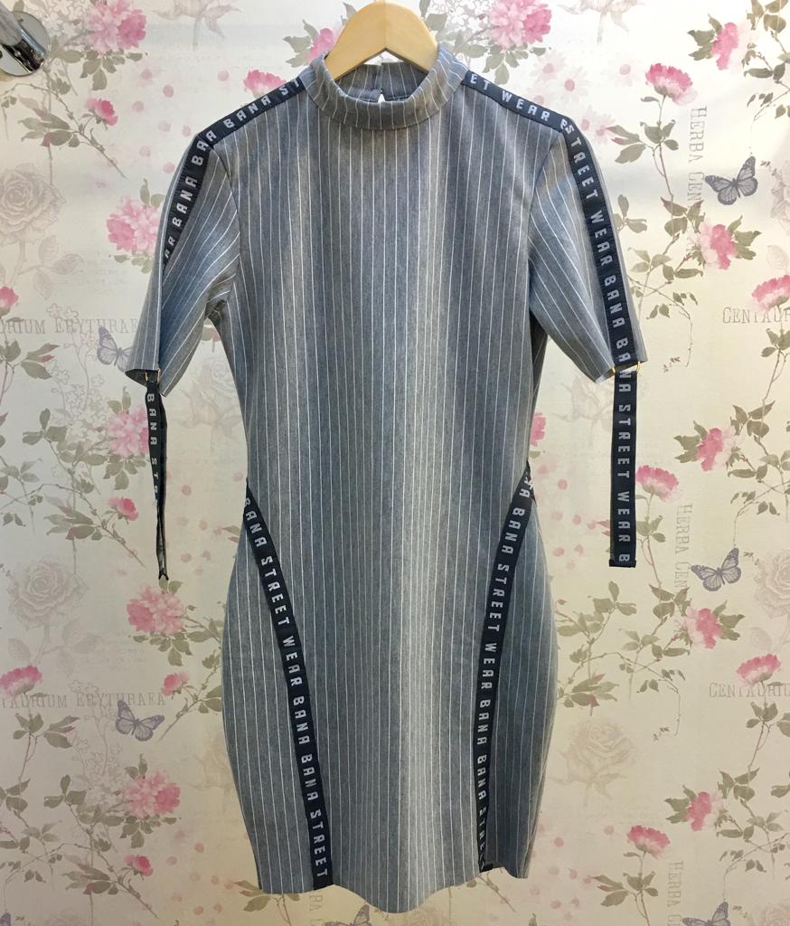 VESTIDO MESCLA RISCA DE GIZ