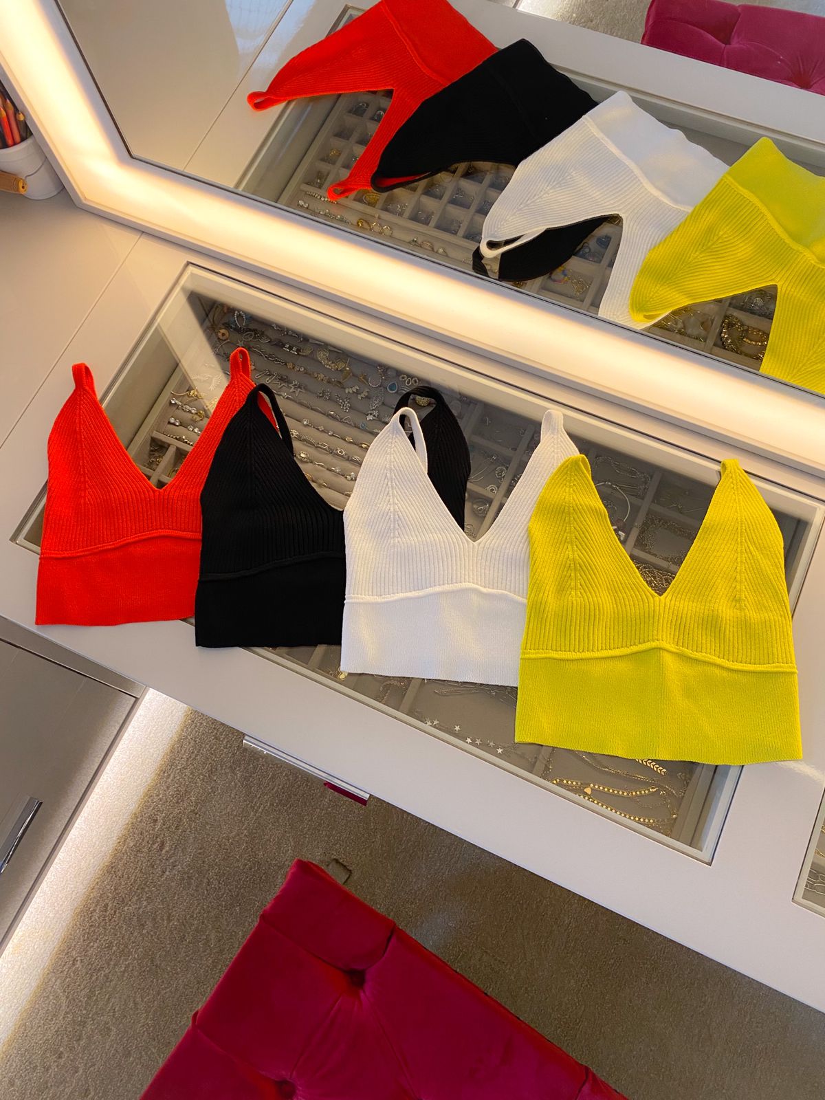 Cropped tricot alcinha