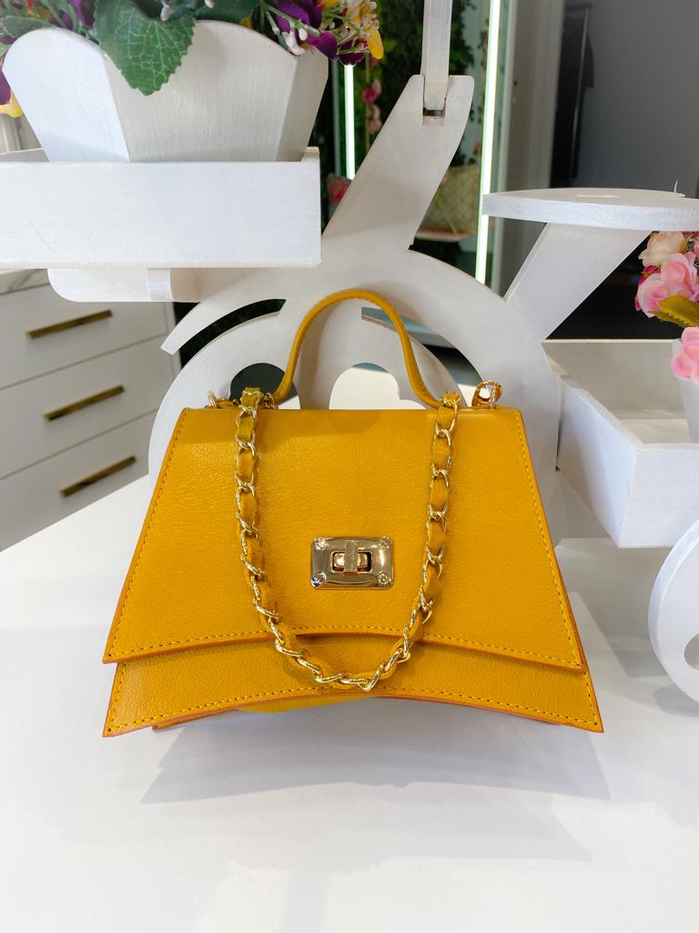 Bolsa em Couro Caramelo