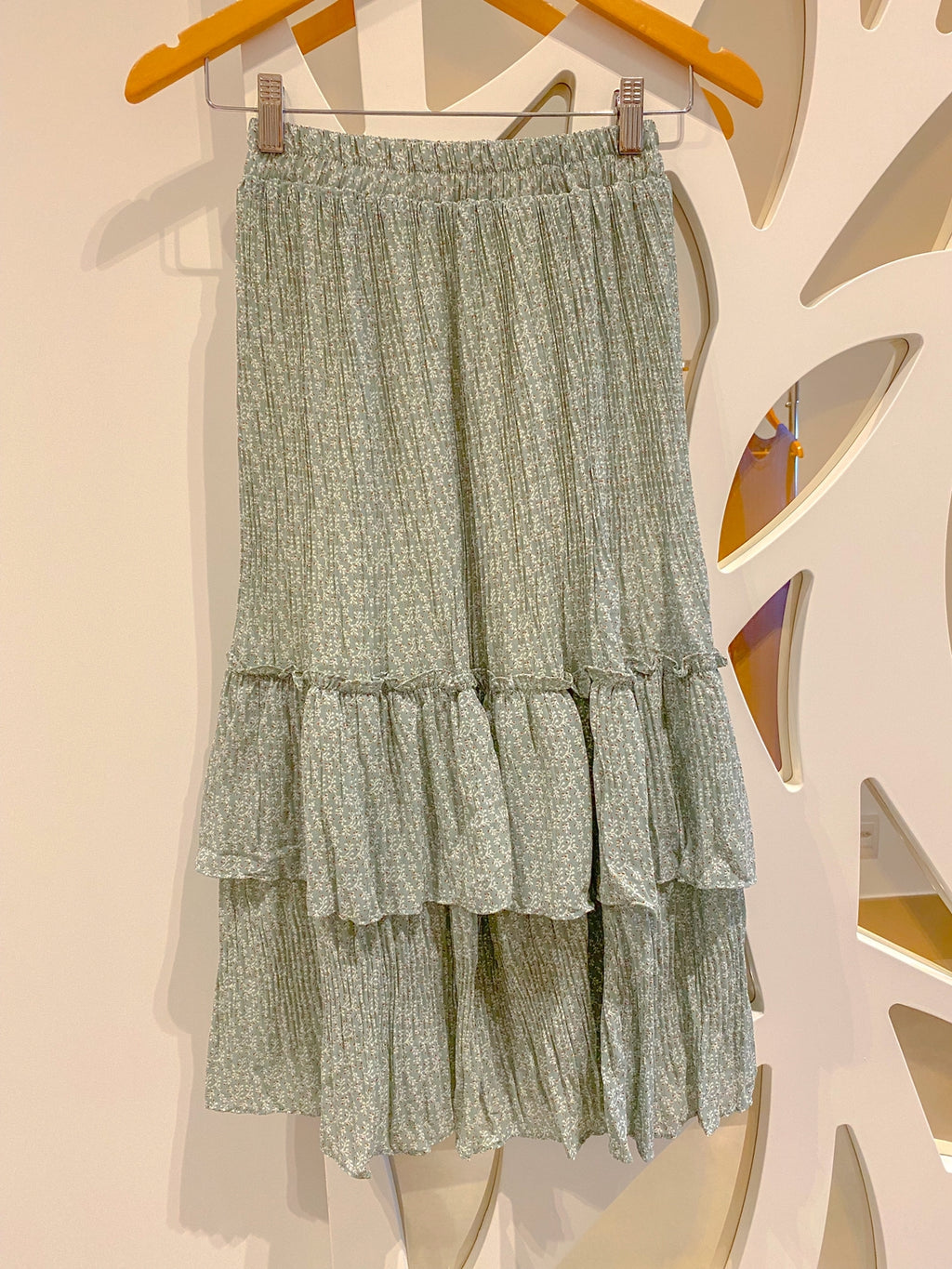 Saia em Crepe Plissada Daniela